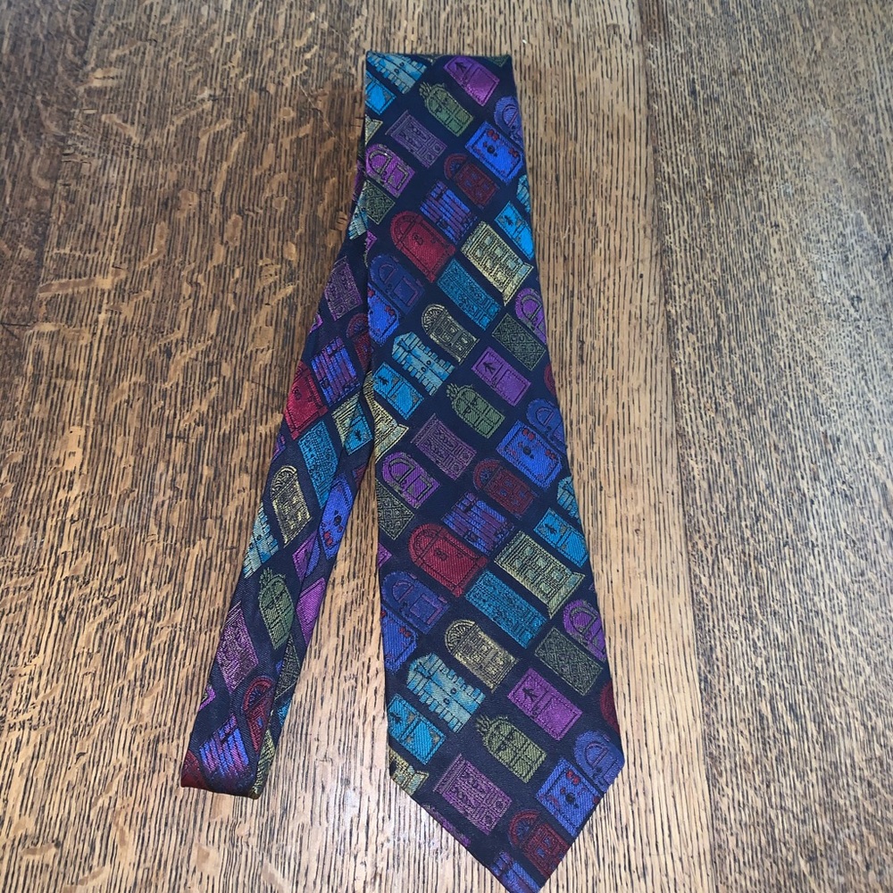 MOSCHINO DOOR SILK TIE (DD1)